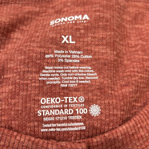 NWT XL Heathered Henley Like a burnt orange color-Great for Fall! - Picture 2 of 5